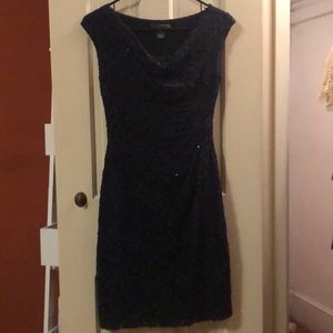 Blue sequin dress